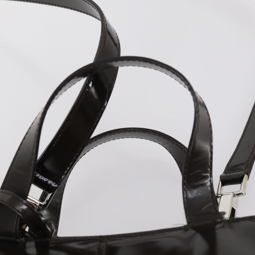 GUCCI Hand Bag Patent leather 2way Brown Auth ep11132 - Picture 15 of 16